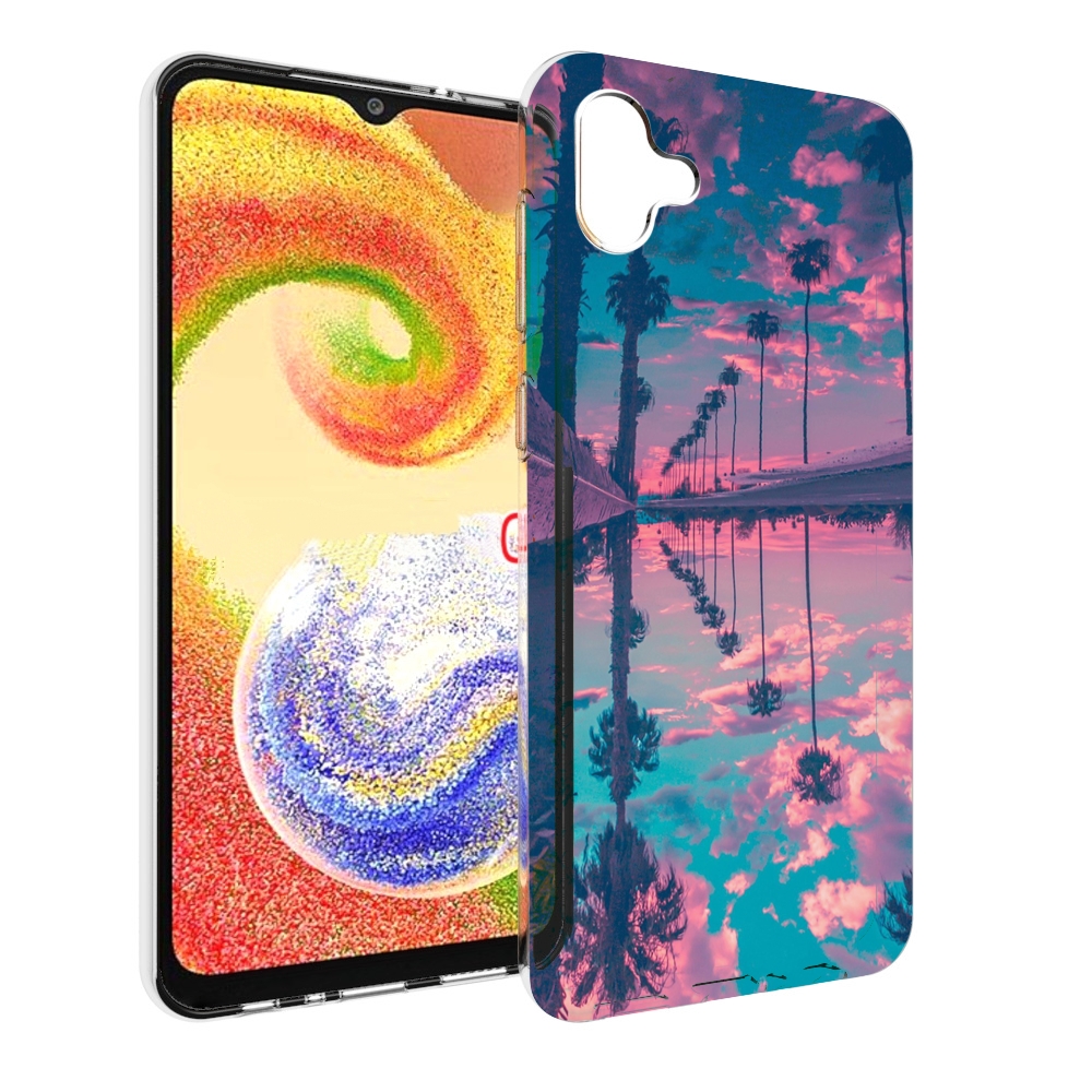 

Чехол MyPads отражение-пальм для Samsung Galaxy A04, Прозрачный, Tocco