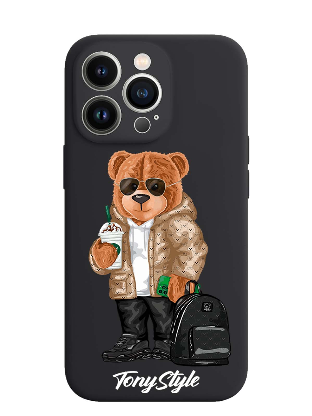 

Чехол Tony Style iPhone 13 Pro Tony Style в очках, Коричневый;черный;белый, iPhone 13 Pro Tony Style в очках