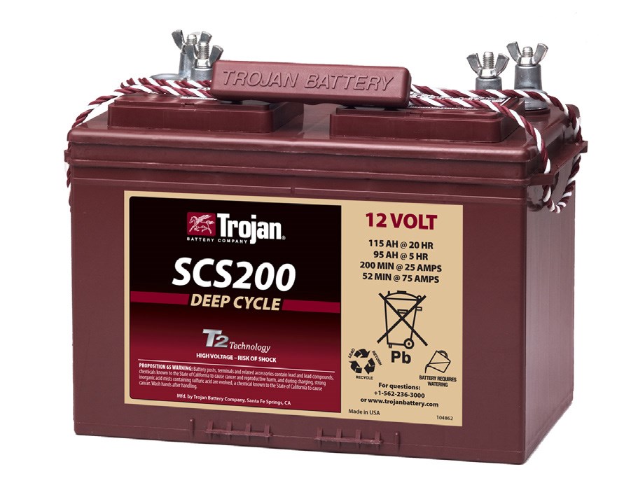 

Аккумулятор TROJAN SCS200 12V 115A (324х171х248)
