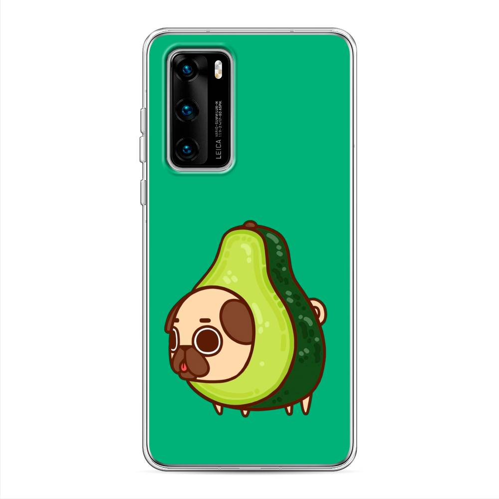 

Чехол на Huawei P40 "Мопс авокадик", Зеленый, 610850-1