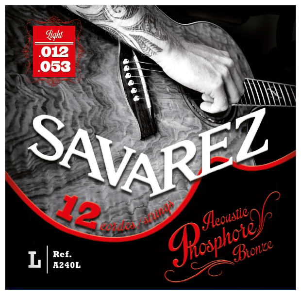 фото Savarez a240l acoustic phosphor bronze .012-.053 - струны для акустической гитары