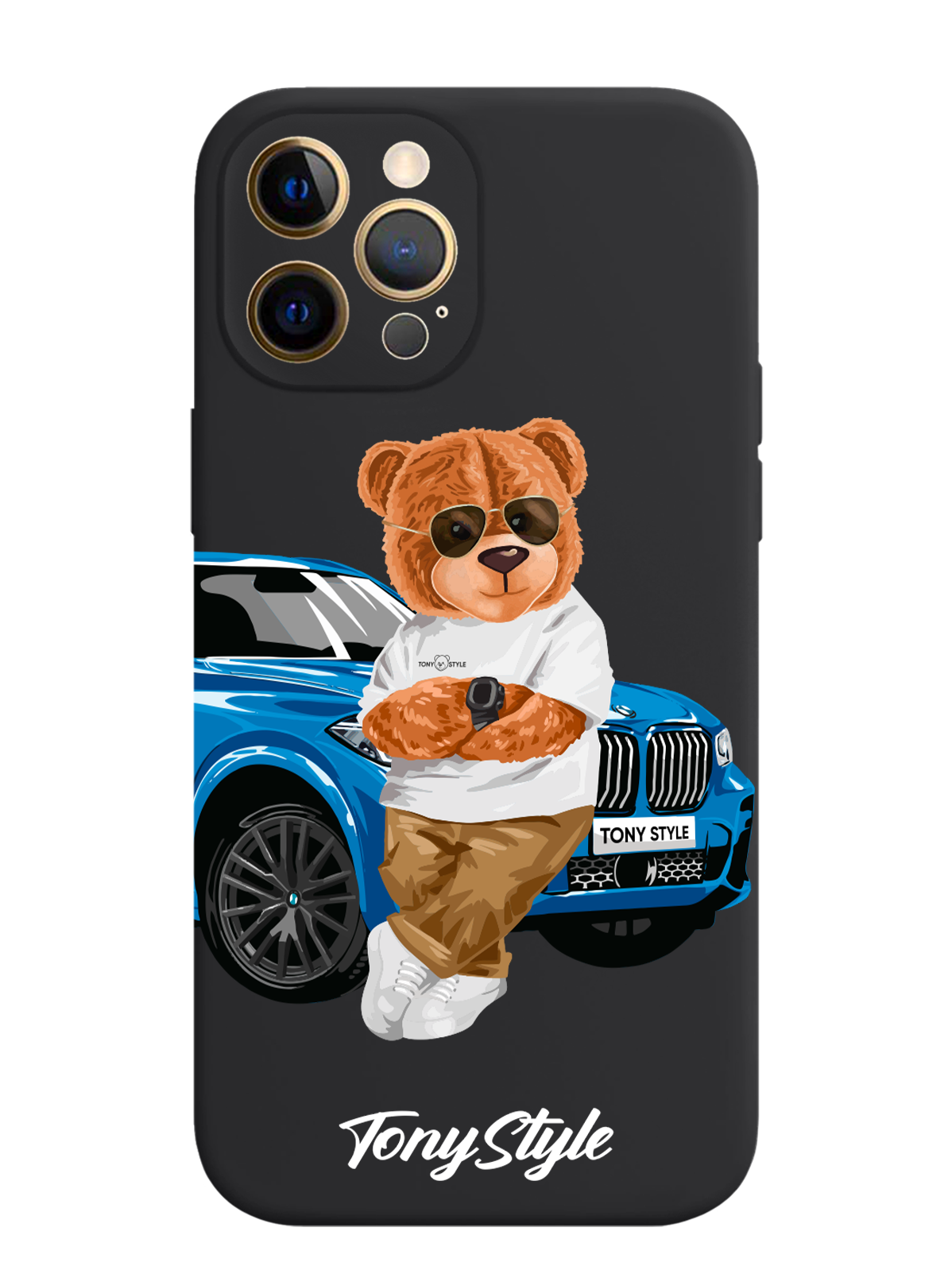 

Чехол Tony Style iPhone 12 Pro Tony Style с машиной, Голубой;коричневый;белый, iPhone 12 Pro Tony Style с машиной