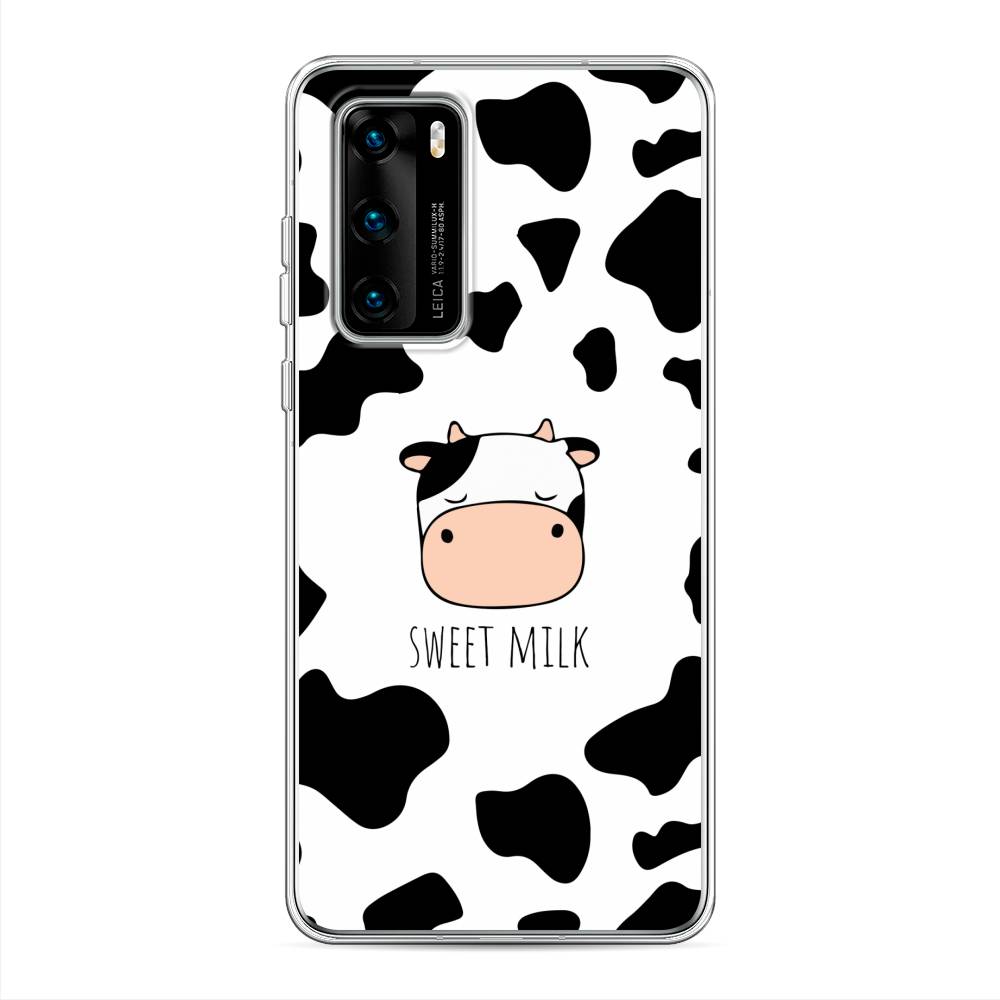 

Чехол на Huawei P40 "Sweet milk", Розовый;белый;черный, 610850-1