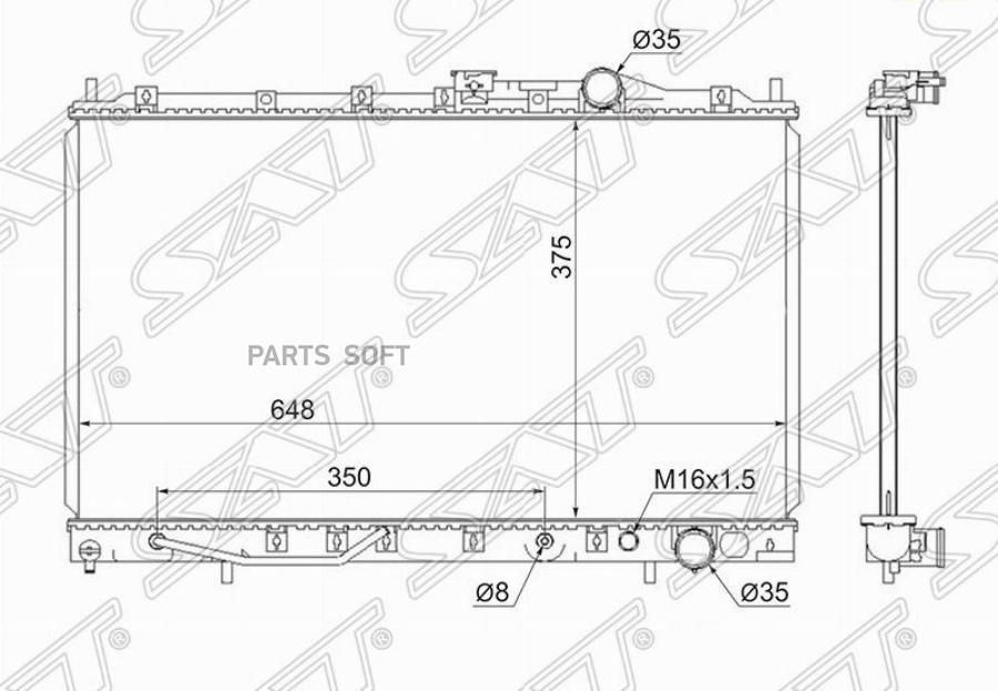 

SAT Радиатор MITSUBISHI GALANT/ETERNA/EMERAUDE V6 93-97