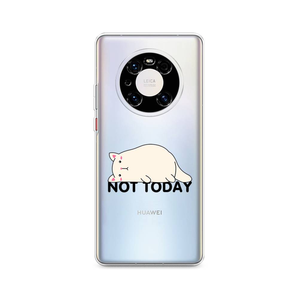 

Чехол на Huawei Mate 40 Pro "Cat not today", Белый;розовый;черный, 6104450-1
