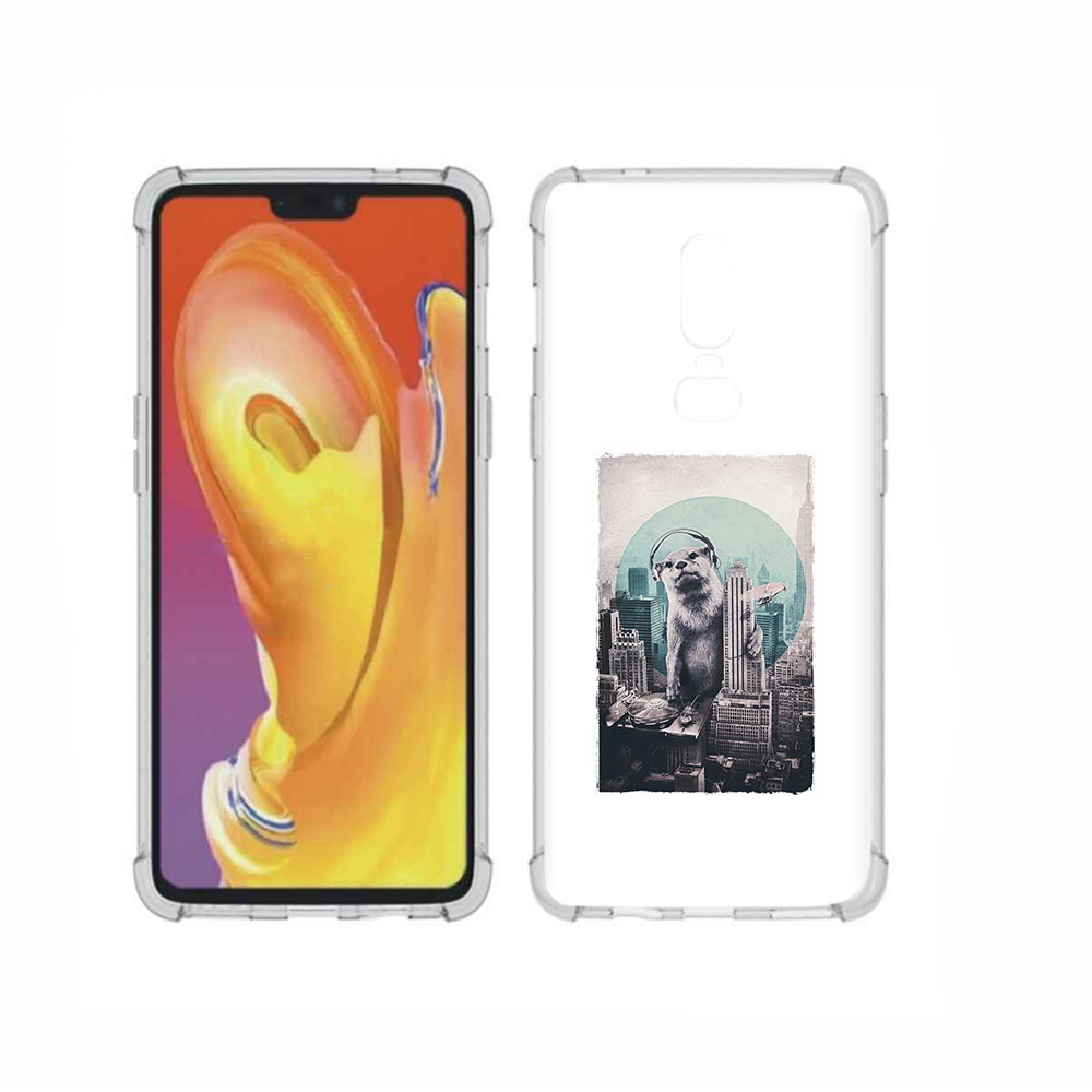 

Чехол MyPads Tocco для OnePlus 6 выдра в городе, Прозрачный, Tocco