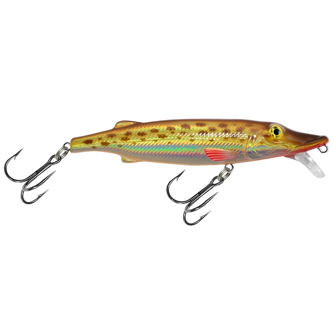 

Воблер AQUA ЩУКА 090mm, цвет 120, 2 штуки, Золотистый;серебристый, pike-090-103-120