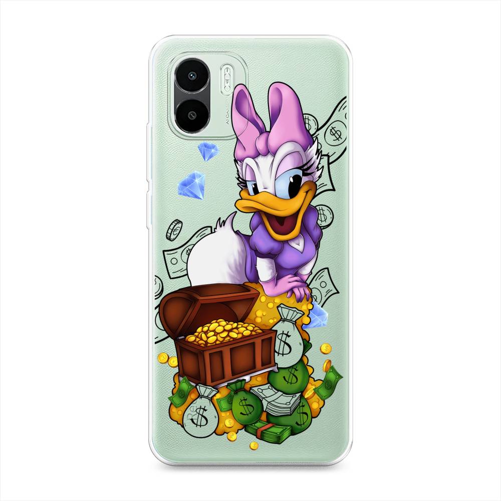 

Чехол на Xiaomi Redmi A1 "Rich Daisy Duck", Коричневый;белый;фиолетовый, 316350-6