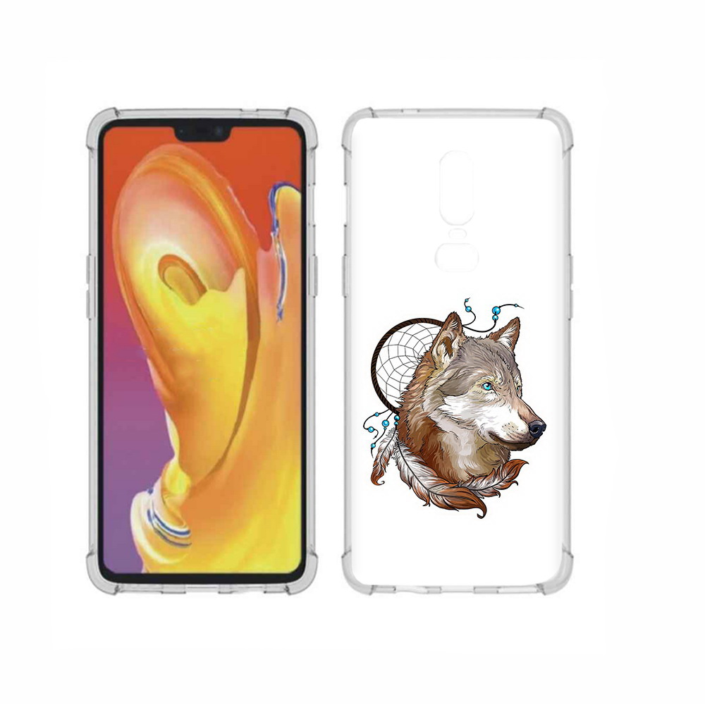 

Чехол MyPads Tocco для OnePlus 6 волк и ловец снов, Прозрачный, Tocco