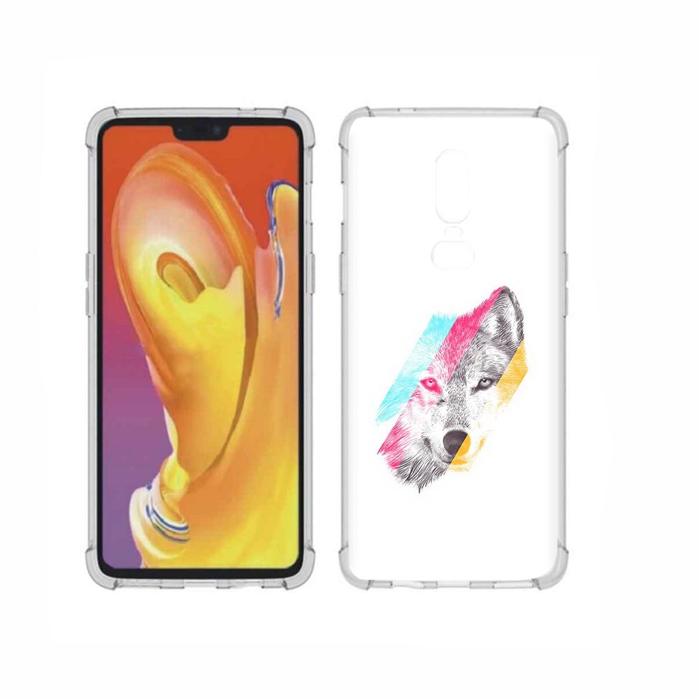 

Чехол MyPads Tocco для OnePlus 6 волк градиент, Прозрачный, Tocco