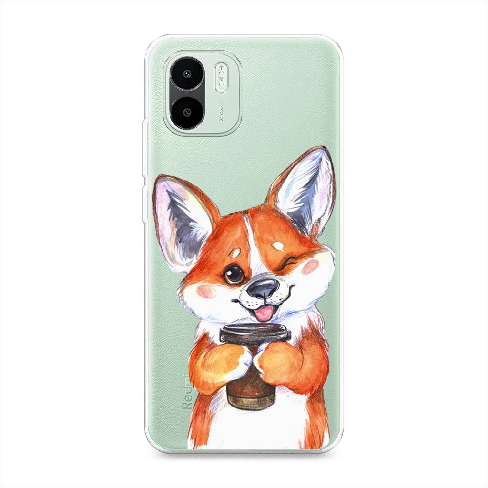 

Чехол на Xiaomi Redmi A1 "Корги с кофе", Оранжевый;белый, 316350-4
