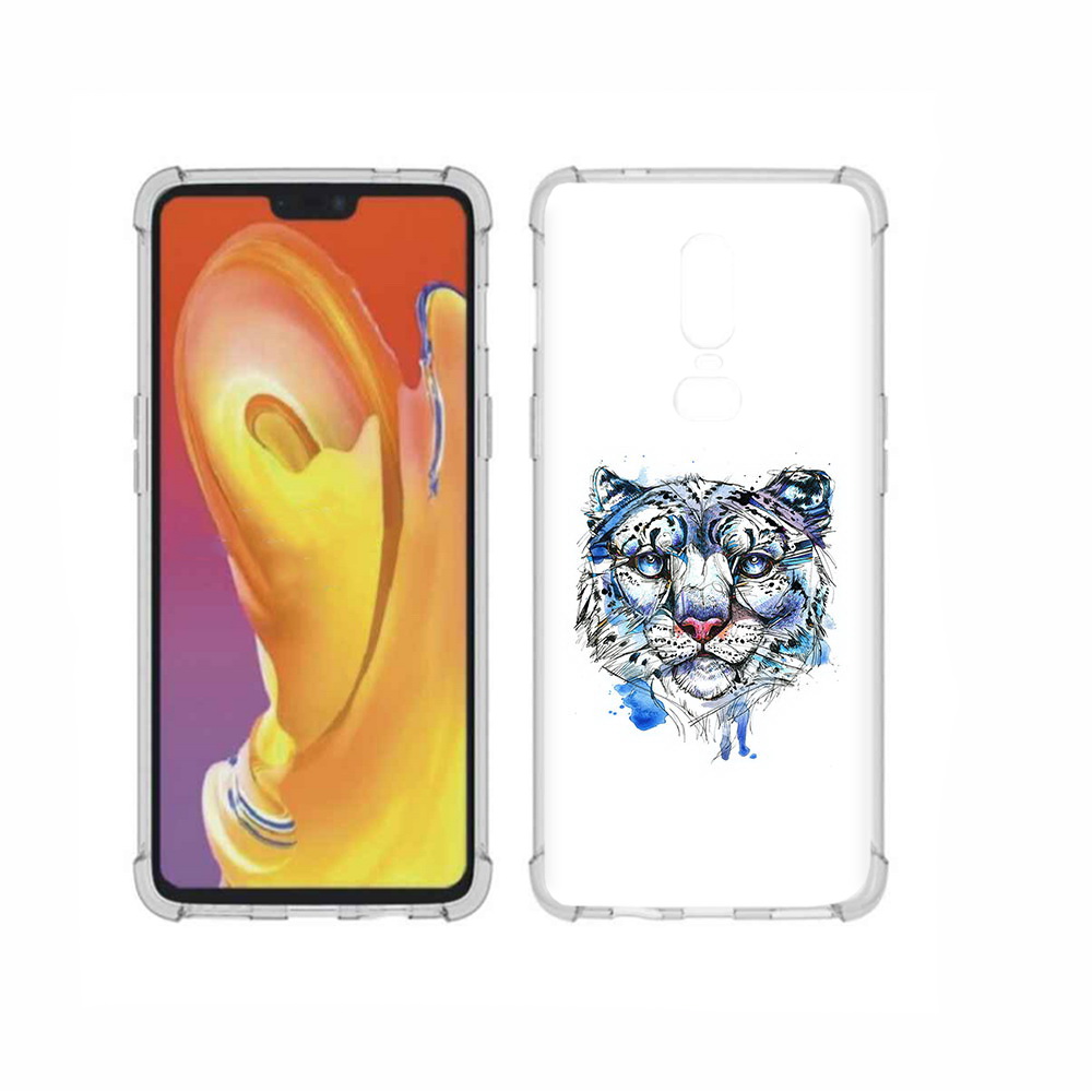 

Чехол MyPads Tocco для OnePlus 6 водяной тигр, Прозрачный, Tocco