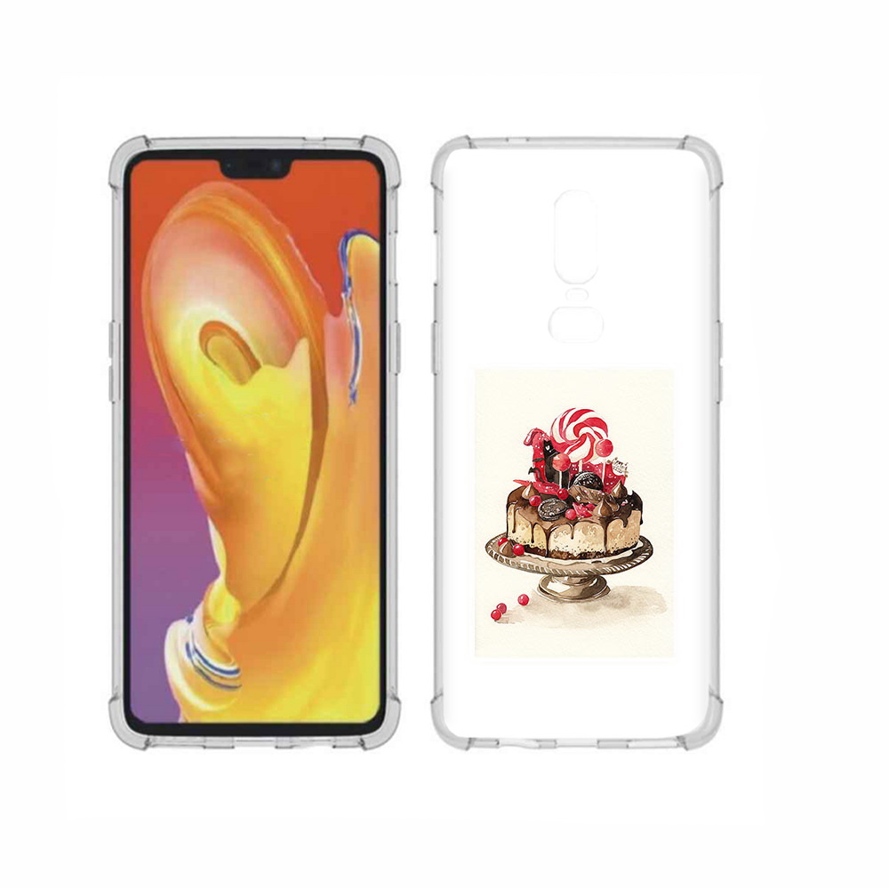 

Чехол MyPads Tocco для OnePlus 6 вкусный торт, Прозрачный, Tocco