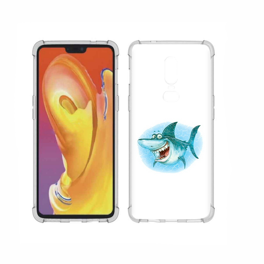 

Чехол MyPads Tocco для OnePlus 6 веселая акула, Прозрачный, Tocco