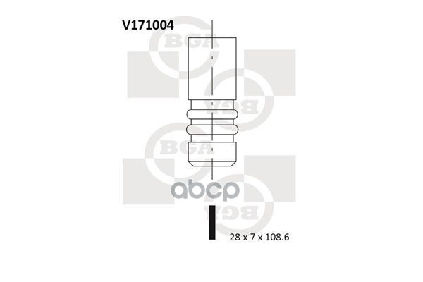 

BGA V171004 КЛАПАН 28x7x108.6 EX ALFA 156 2.0 16V [AR32301, A