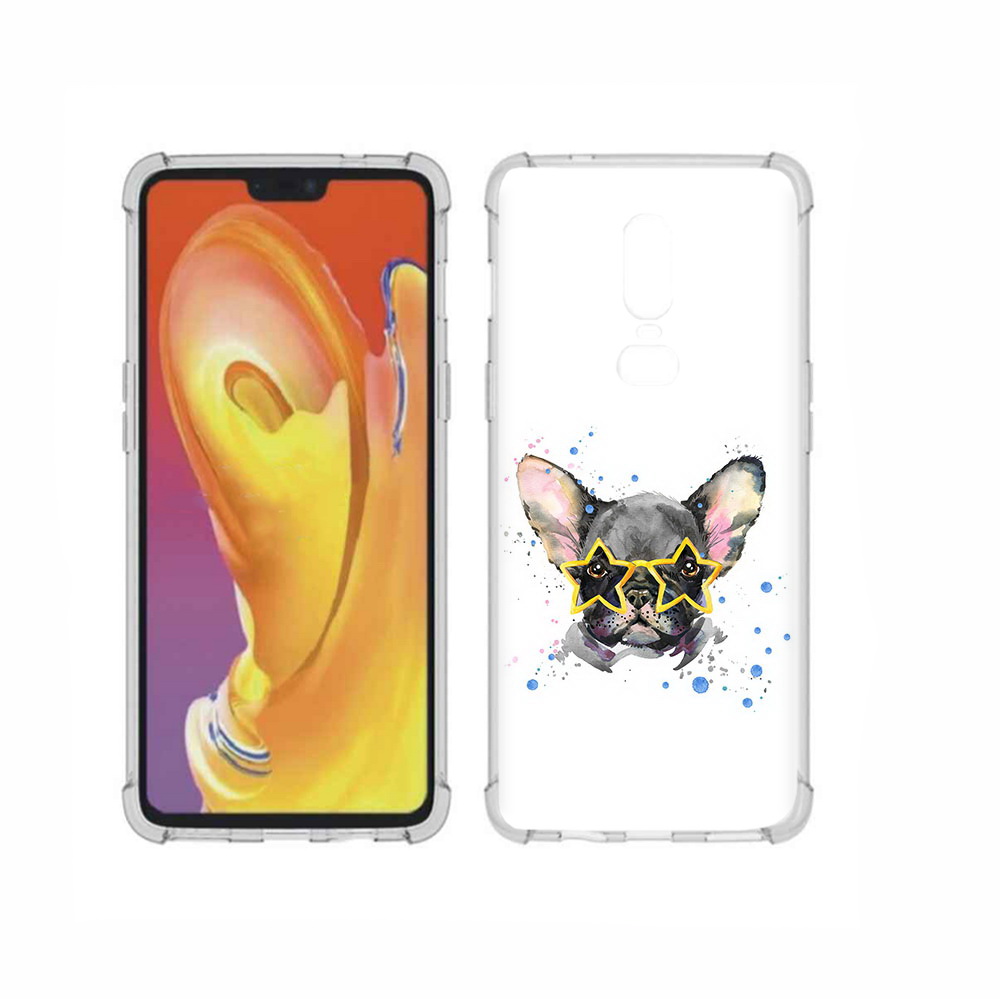 

Чехол MyPads Tocco для OnePlus 6 буля в очках, Прозрачный, Tocco