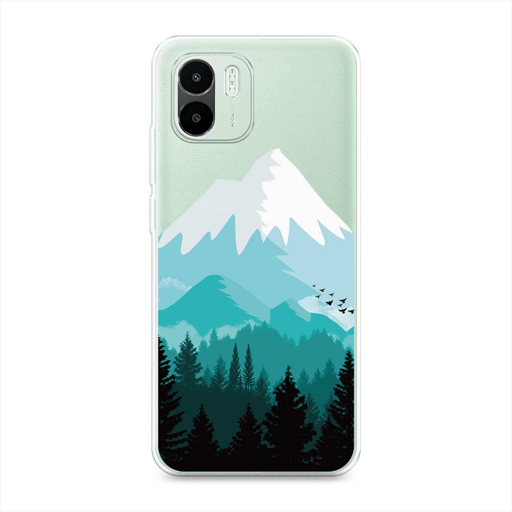 

Чехол на Xiaomi Redmi A1 "Синяя снежная гора", Белый;голубой, 316350-2