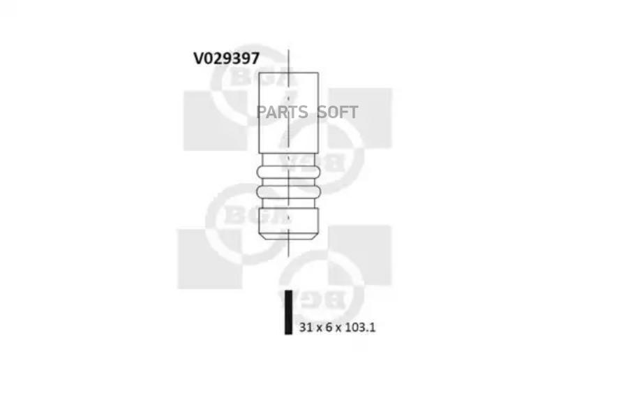 

BGA V029397 Клапан впускной OPEL [Z16XE, Z16XEP, Z16SE]