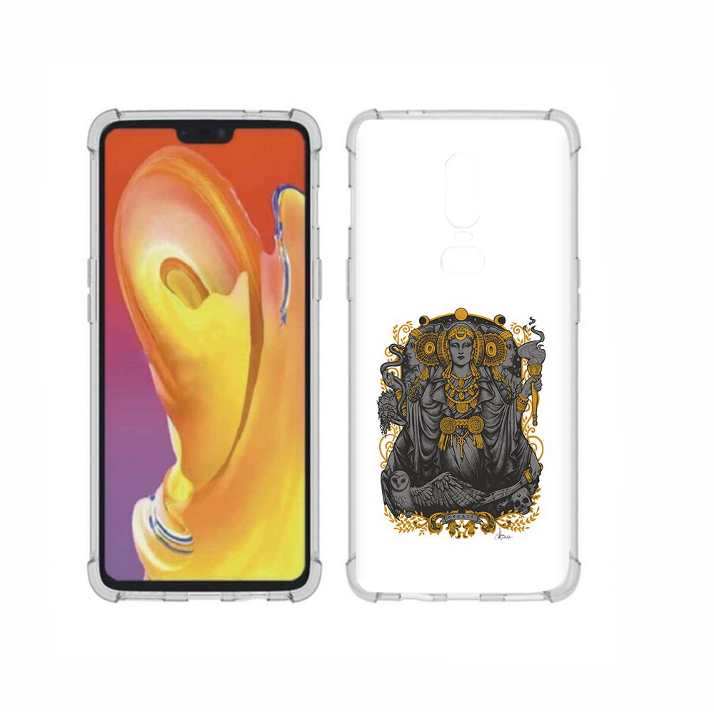 

Чехол MyPads Tocco для OnePlus 6 божество с золотыми элементами, Прозрачный, Tocco
