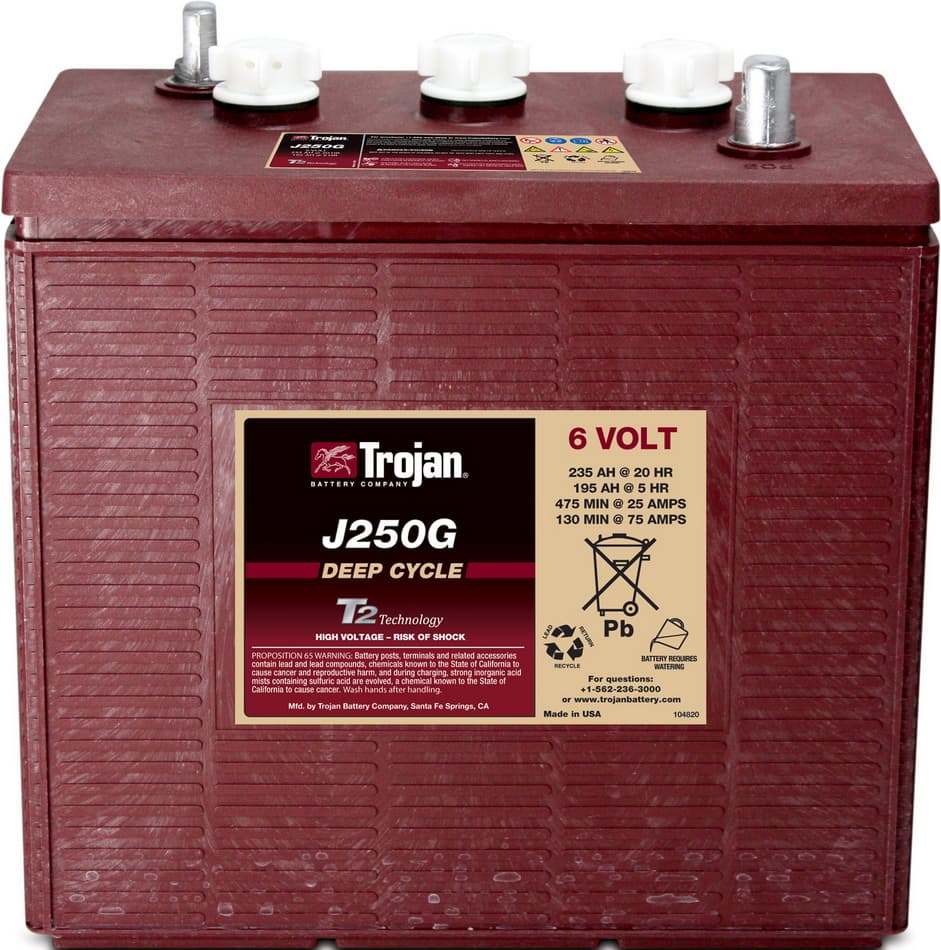 

Аккумулятор TROJAN J250G 6V 235A (309х174х290)
