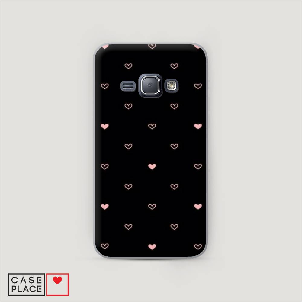 

Чехол Awog "Черный фон и сердечки" для Samsung Galaxy J1, 22040-2