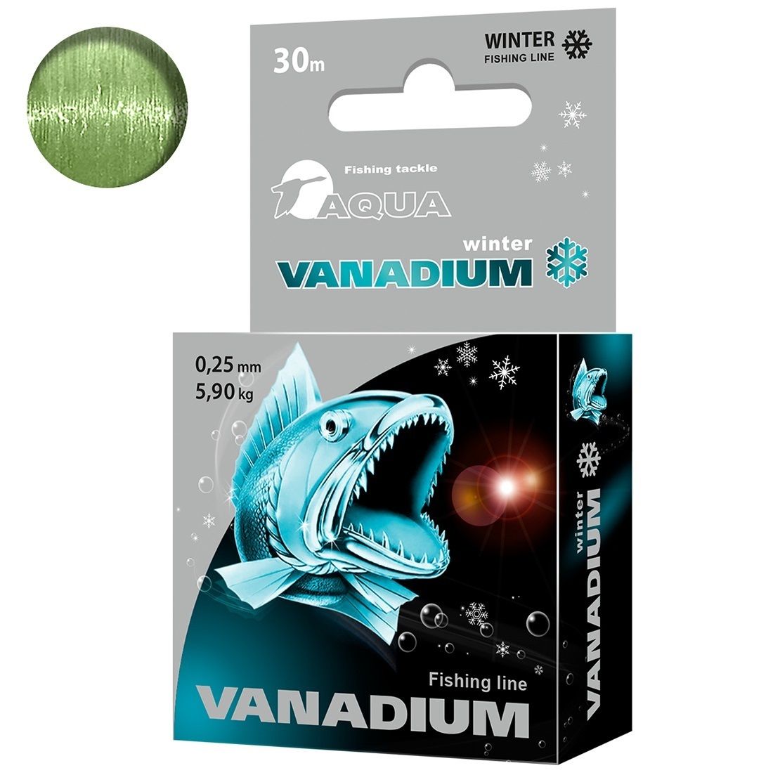 фото Монофильная леска для зимней рыбалки aqua vanadium 0,25mm 30m ( 1 штука )