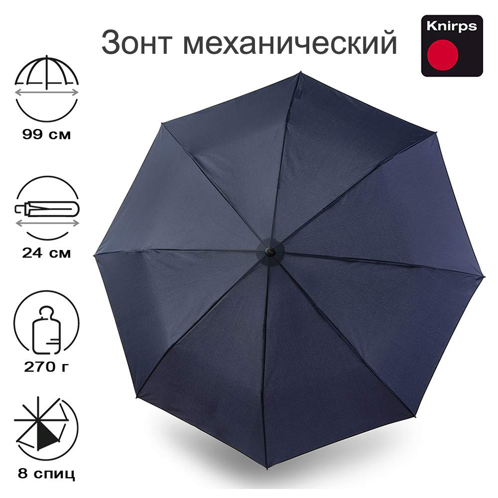 Зонт мужской Knirps A.050 MEDIUM MANUAL NEW navy