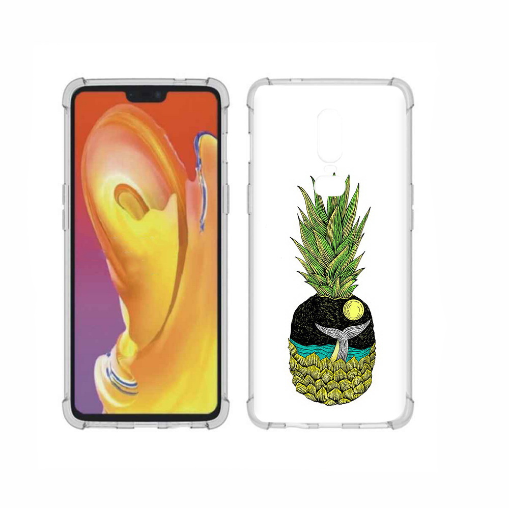 

Чехол MyPads Tocco для OnePlus 6 ананас с китом, Прозрачный, Tocco