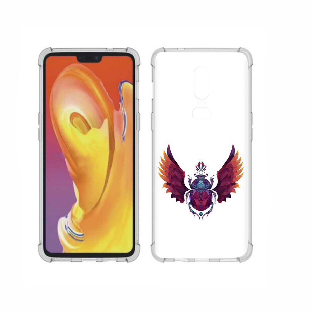 

Чехол MyPads Tocco для OnePlus 6 алмазный скоробей, Прозрачный, Tocco