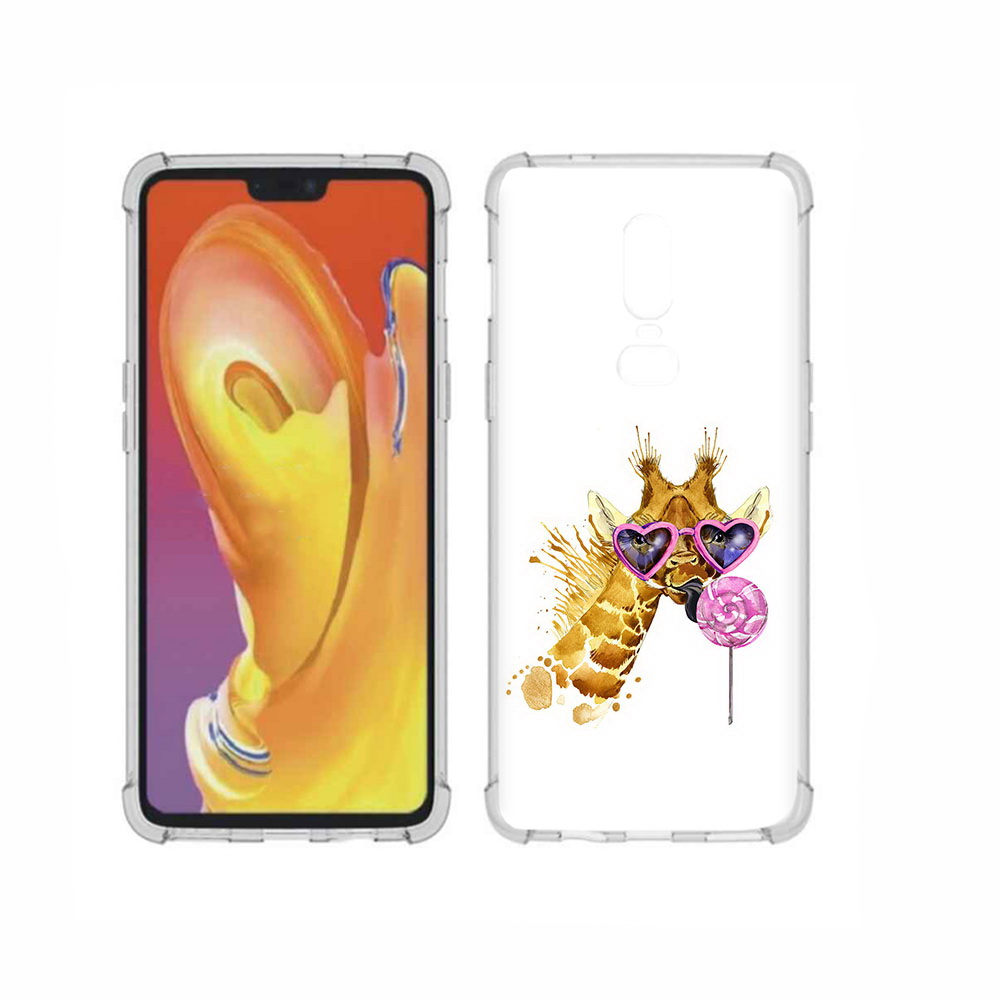 

Чехол MyPads Tocco для OnePlus 6 акварельный жираф, Прозрачный, Tocco