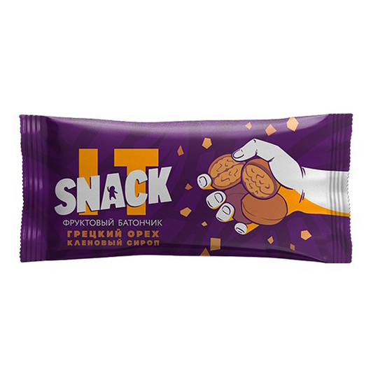 фото Батончик snack it фруктовый грецкий орех-кленовый сироп 30 г nobrand