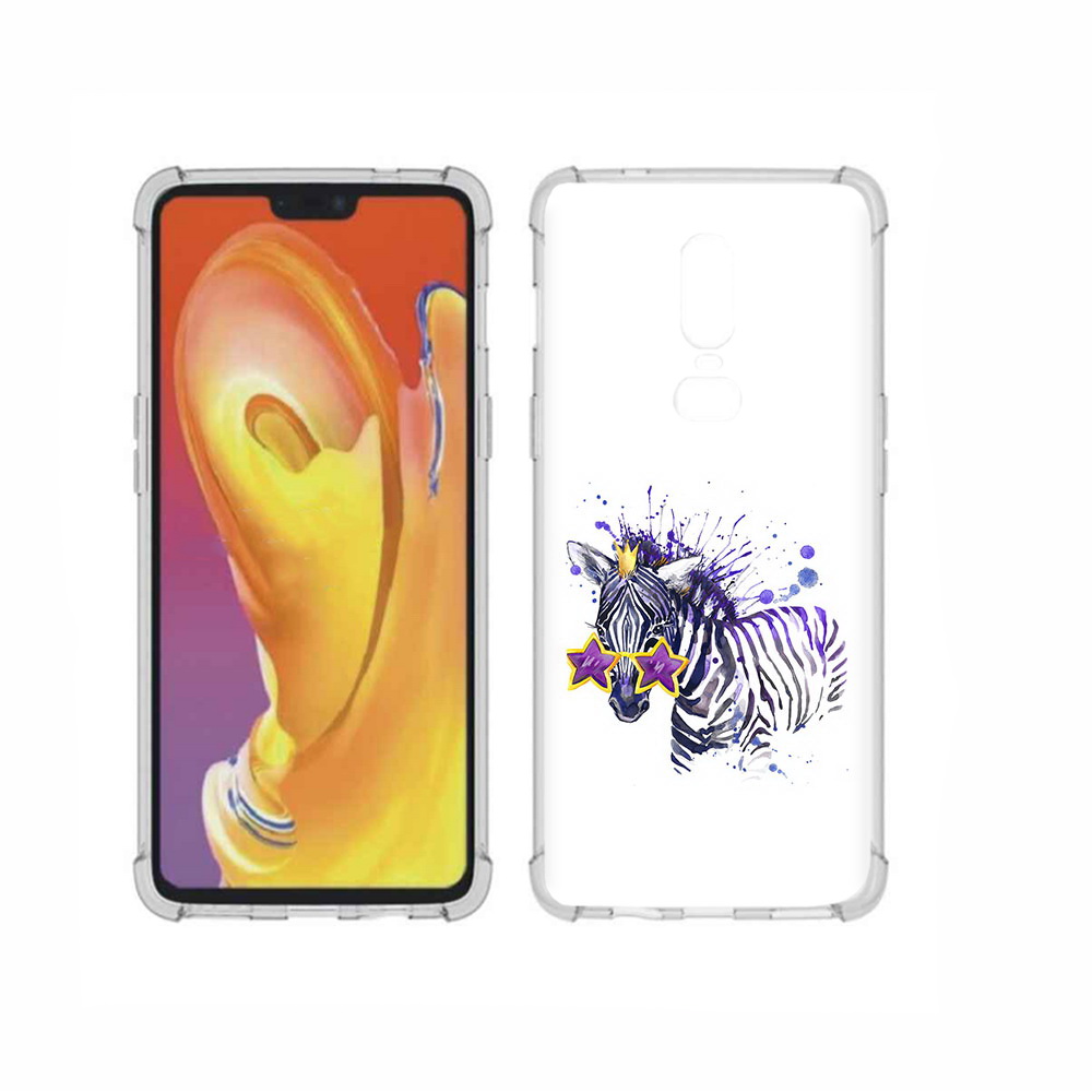 

Чехол MyPads Tocco для OnePlus 6 акварельная зебра, Прозрачный, Tocco