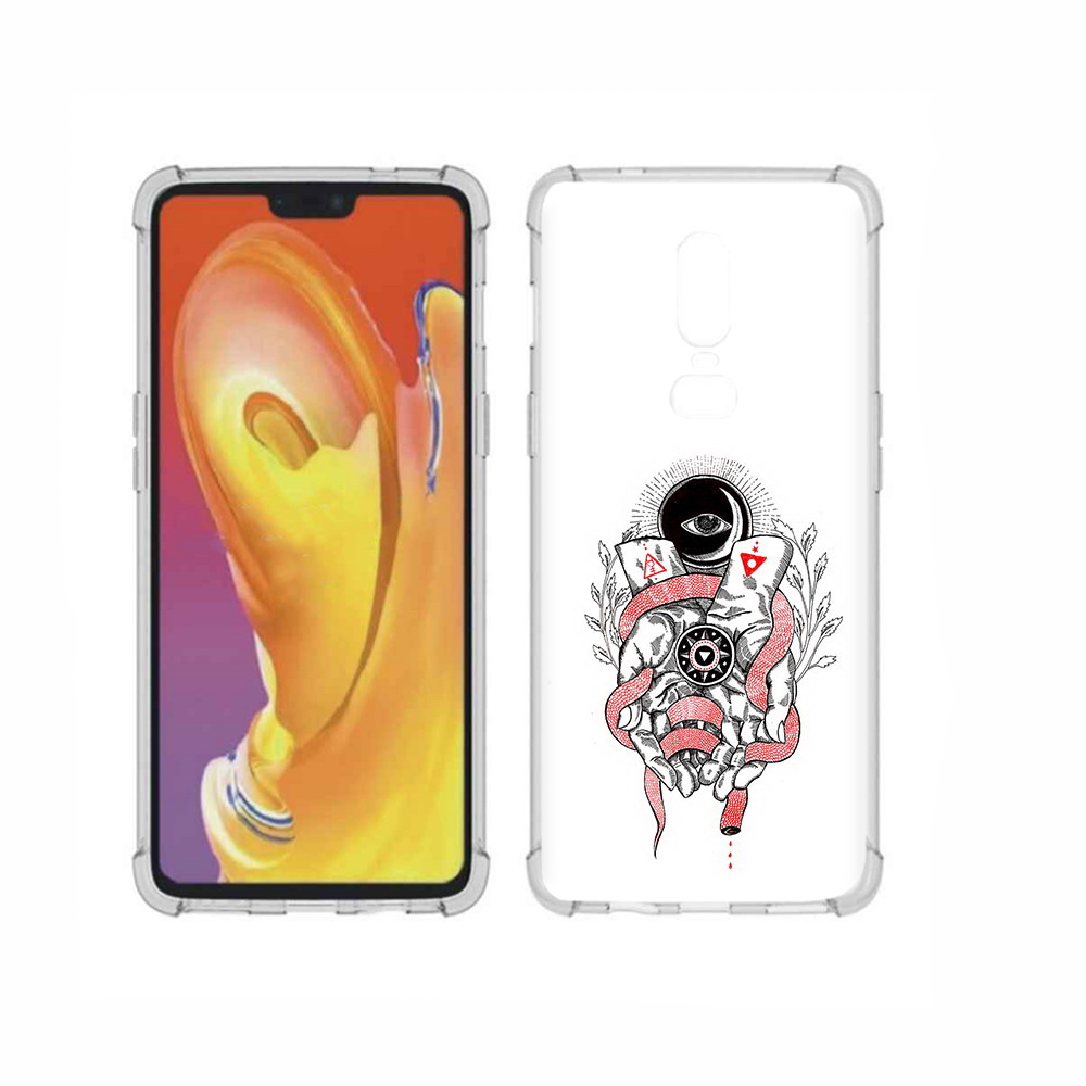 

Чехол MyPads Tocco для OnePlus 6 абстрация связанные руки, Прозрачный, Tocco