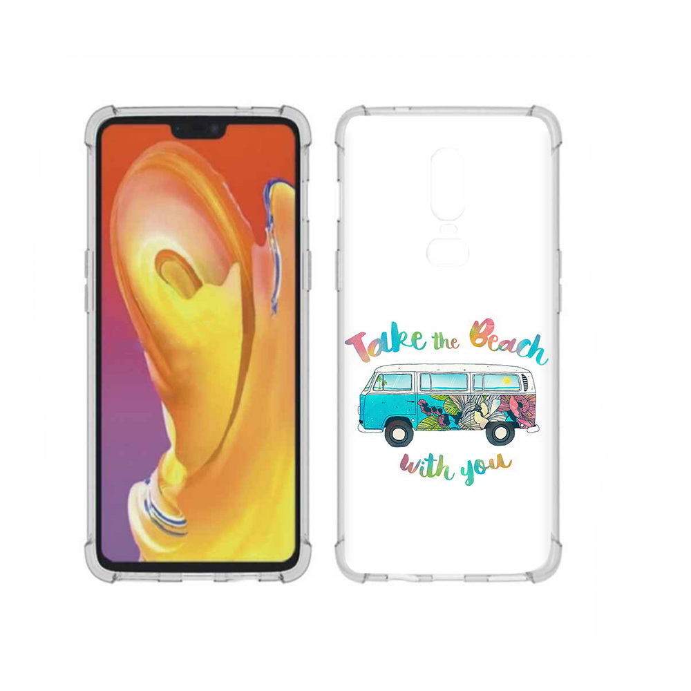 

Чехол MyPads Tocco для OnePlus 6 Хиппи автобус, Прозрачный, Tocco