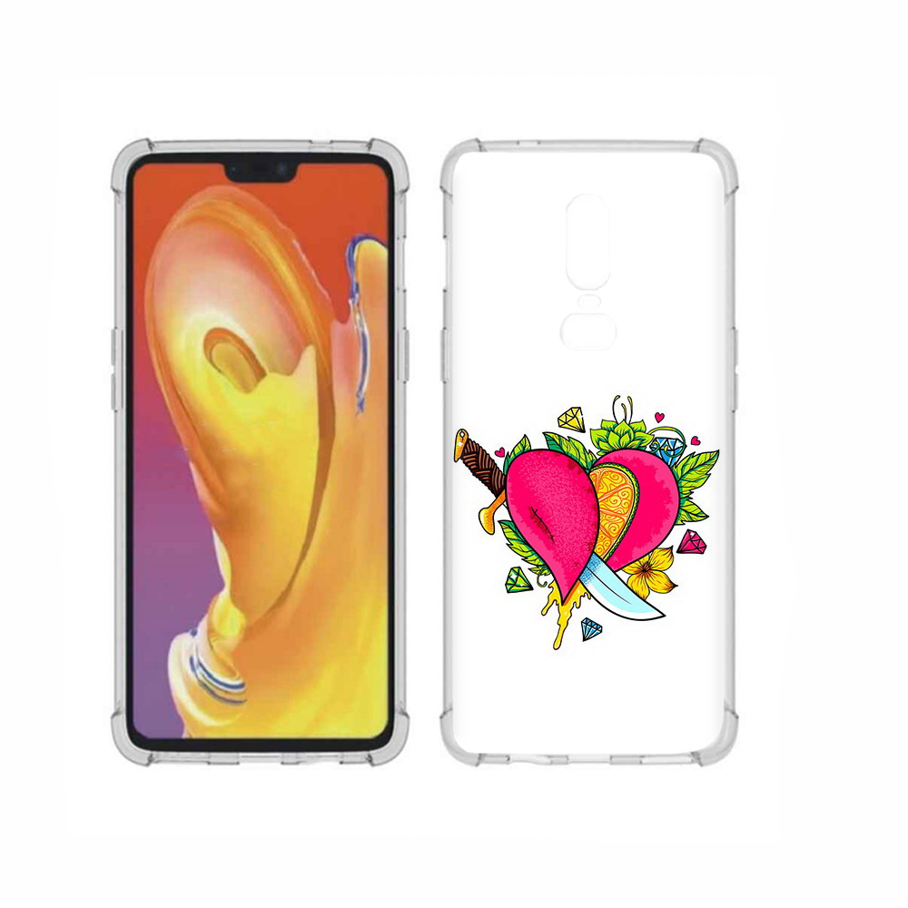 

Чехол MyPads Tocco для OnePlus 6 Фруктовое сердце, Прозрачный, Tocco