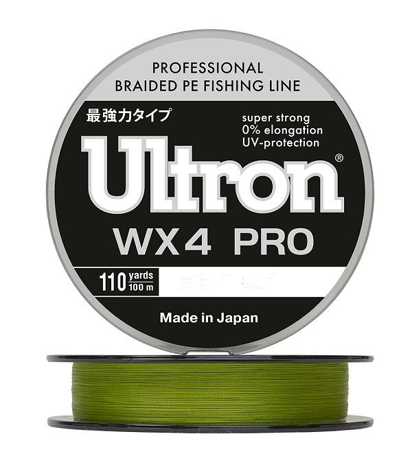 

Плетеный шнур для рыбалки ULTRON WX 4 PRO (ULTRON / 0.25 / 20 / 100 / 2.3), Зеленый, WX 4 Pro
