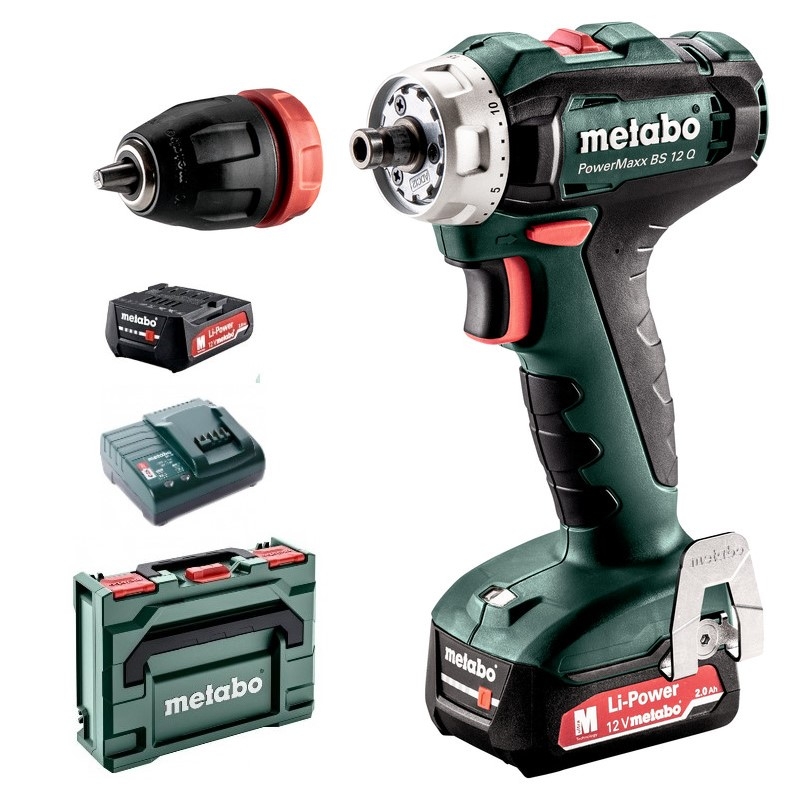 Акк. безударная дрель-шуруповерт METABO PowerMaxx BS 12 Q 601037500