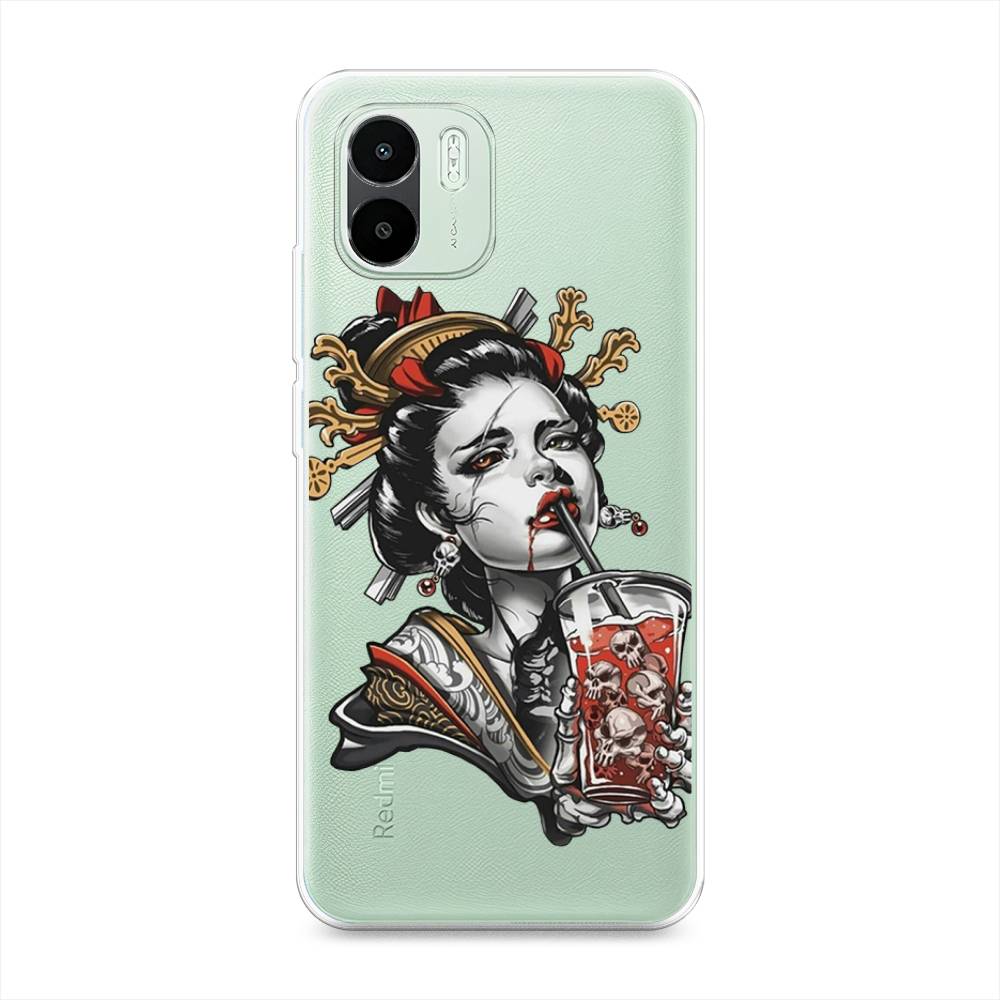 

Чехол на Xiaomi Redmi A1 "Опасная гейша", Красный;черный;серый, 316350-4