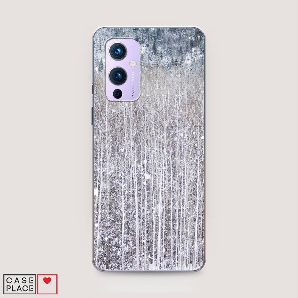 

Чехол на OnePlus 9 LE2113 "Снежный лес", Бежевый;серый;белый, 151450-5