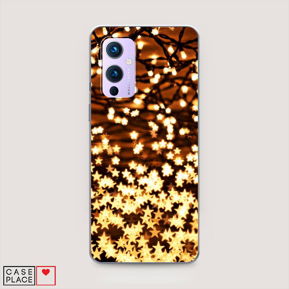 

Чехол на OnePlus 9 LE2113 "Новогодняя гирлянда", Золотистый, 151450-5