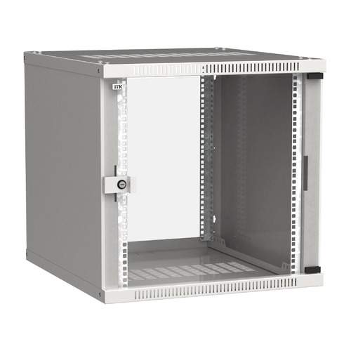 Шкаф коммутационный ITK Linea WE (LWE3-09U64-GF) настенный 9U 600x450мм пер.дв.стекл напра