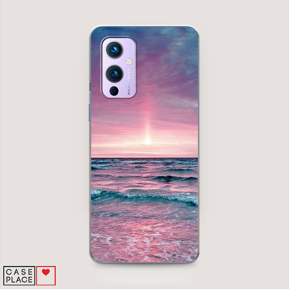 

Чехол на OnePlus 9 LE2113 "Восход 3", Розовый;голубой, 151450-2