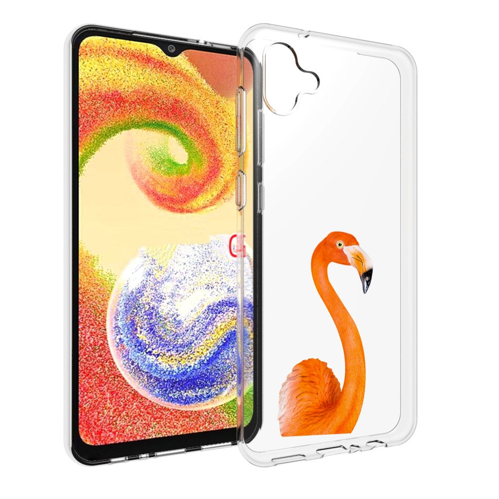 

Чехол MyPads оранжевый-фламинго для Samsung Galaxy A04, Прозрачный, Tocco