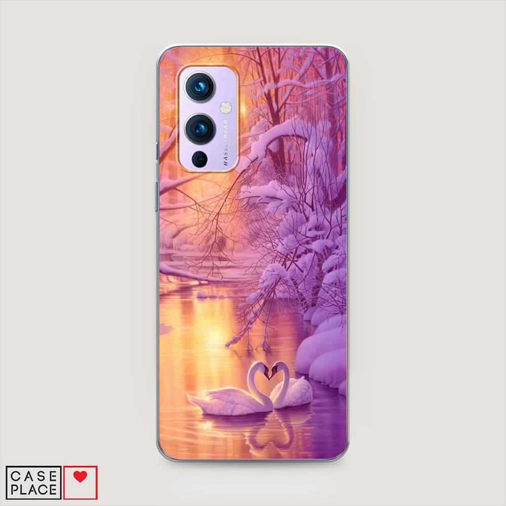 

Чехол на OnePlus 9 LE2113 "Зима 1", Фиолетовый;желтый, 151450-2