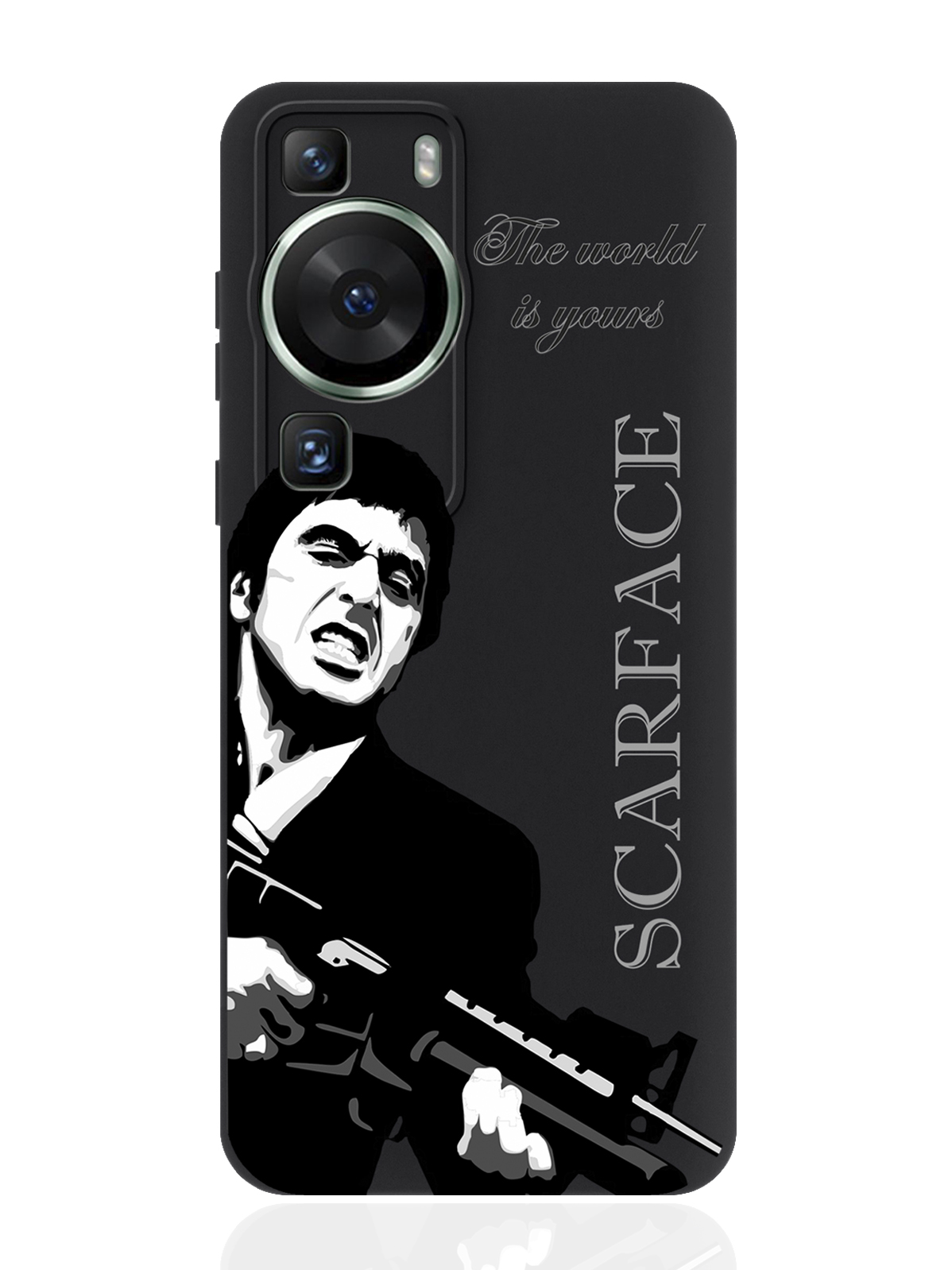 

Чехол для смартфона Huawei P60 черный силиконовый Scarface Tony Montana/Лицо со шрамом, Huawei P60