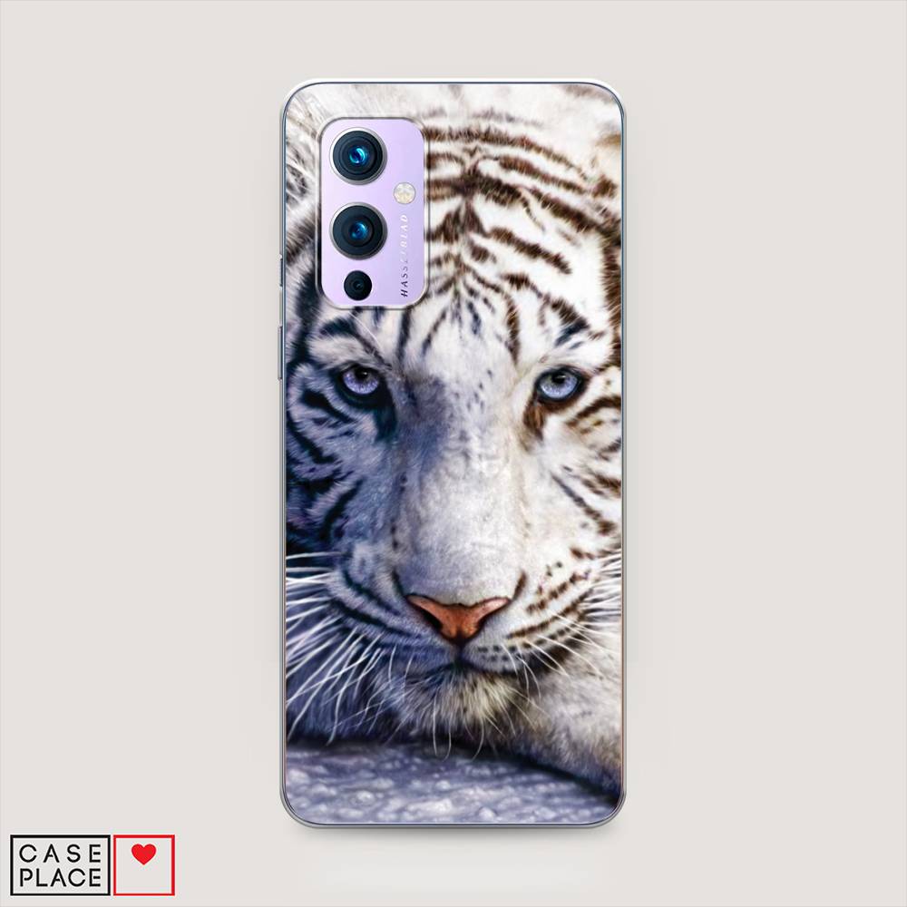 

Чехол на OnePlus 9 LE2113 "Бенгальский тигр", Коричневый;белый, 151450-1