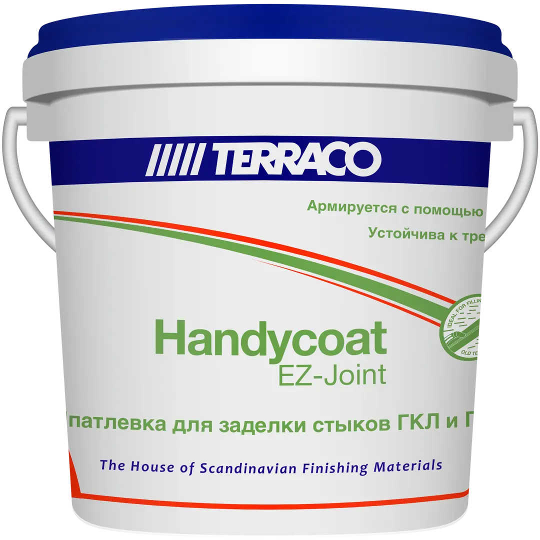 Шпатлёвка для швов Terraco Handycoat EZ-Joint 1.5 кг шпатлёвка финишная влагостойкая terraco handycoat washable 1 5 кг