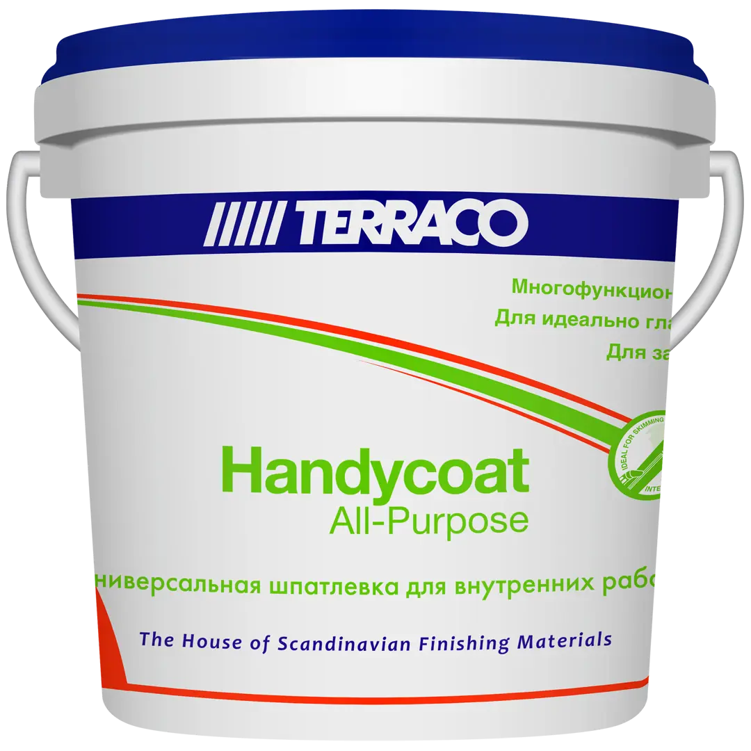 Шпатлёвка универсальная Terraco Handycoat All-Purpose 1.5 кг шпатлёвка финишная влагостойкая terraco handycoat washable 15 кг