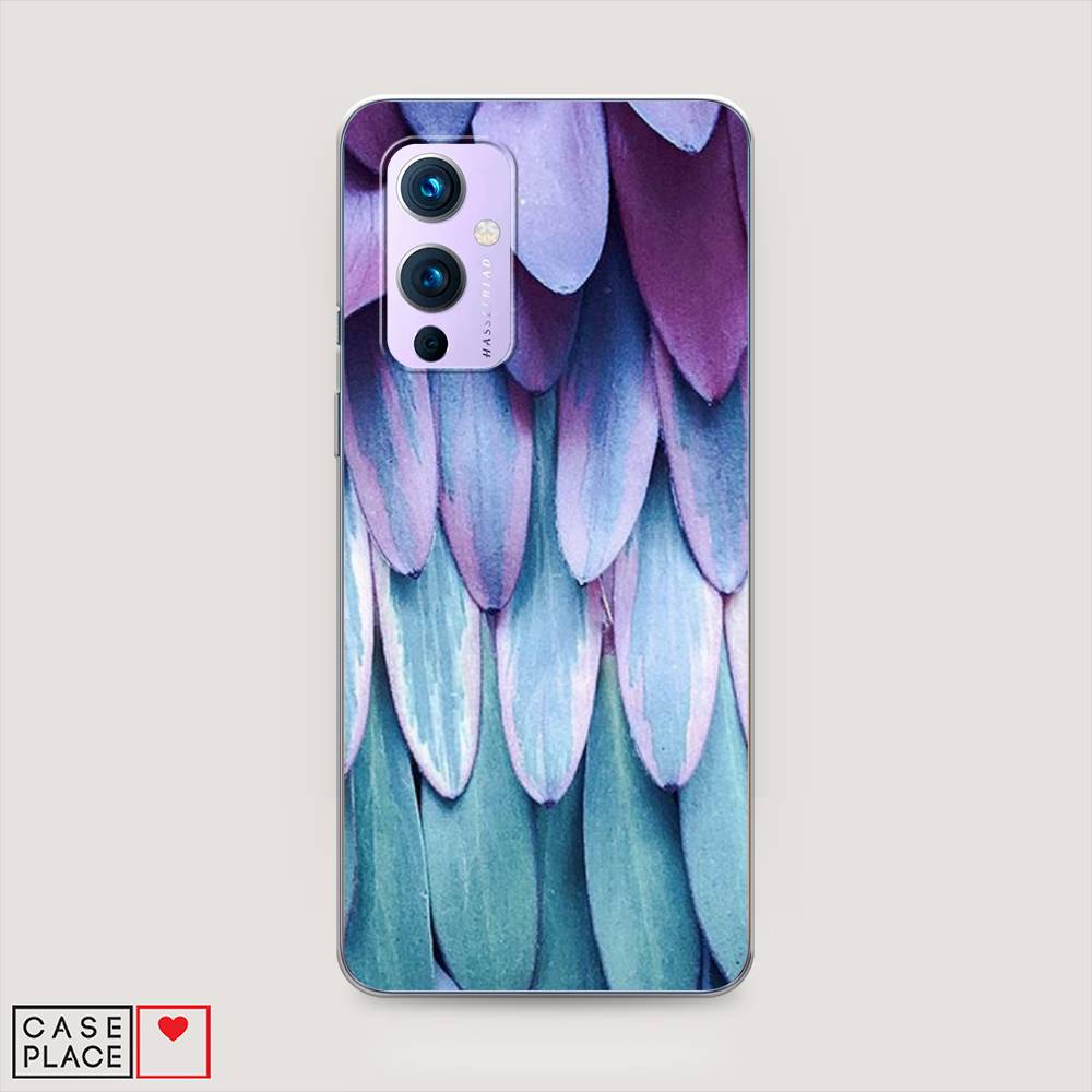 

Чехол на OnePlus 9 LE2113 "Синее перо", Фиолетовый;голубой, 151450-3