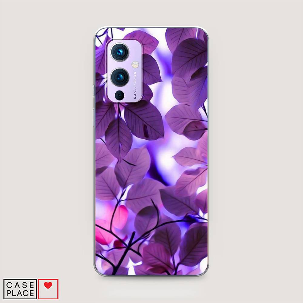 

Чехол на OnePlus 9 LE2113 "Сиреневые листики", Фиолетовый;голубой, 151450-2